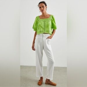 Rails Lime Green Square Neck Crop Top